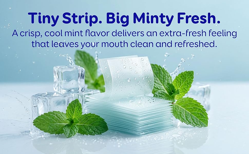 minty flavored breath strips listerine