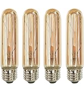 CTKcom T10 E26 Amber LED Light Bulb,Smooth Dimmable T10 Tubular Edison Light Bulbs,2 Watt 120V 22...