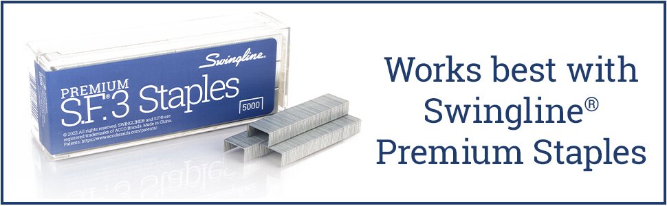 Works best with Swingline premium staples