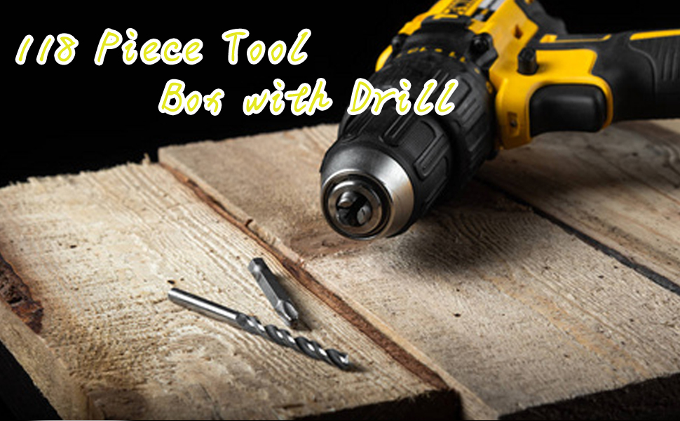 Tool Kit with Cordless Drill