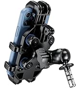 BRCOVAN Motorcycle Fork Stem Phone Mount with Vibration Dampener, Adjustable Heavy Duty Motorcycl...