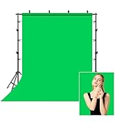 PULUZ 3.3x6.6FT Green Backdrop Portrait Background for Photography Studio Children and Headshots ...