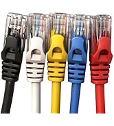 LETONDA CAT6 RJ45 Ethernet Network Cable, Blue, Indoor/Outdoor, Multiple Lengths Available 3.3 ft...