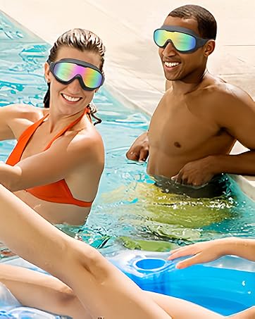 Wide View UV Protection Pool Swimming Goggles for Adult Youth Men Women