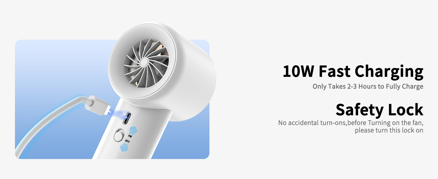 portable fan with 5000 mAh battery