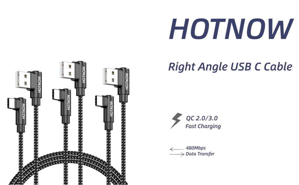 Right angle usb c cable