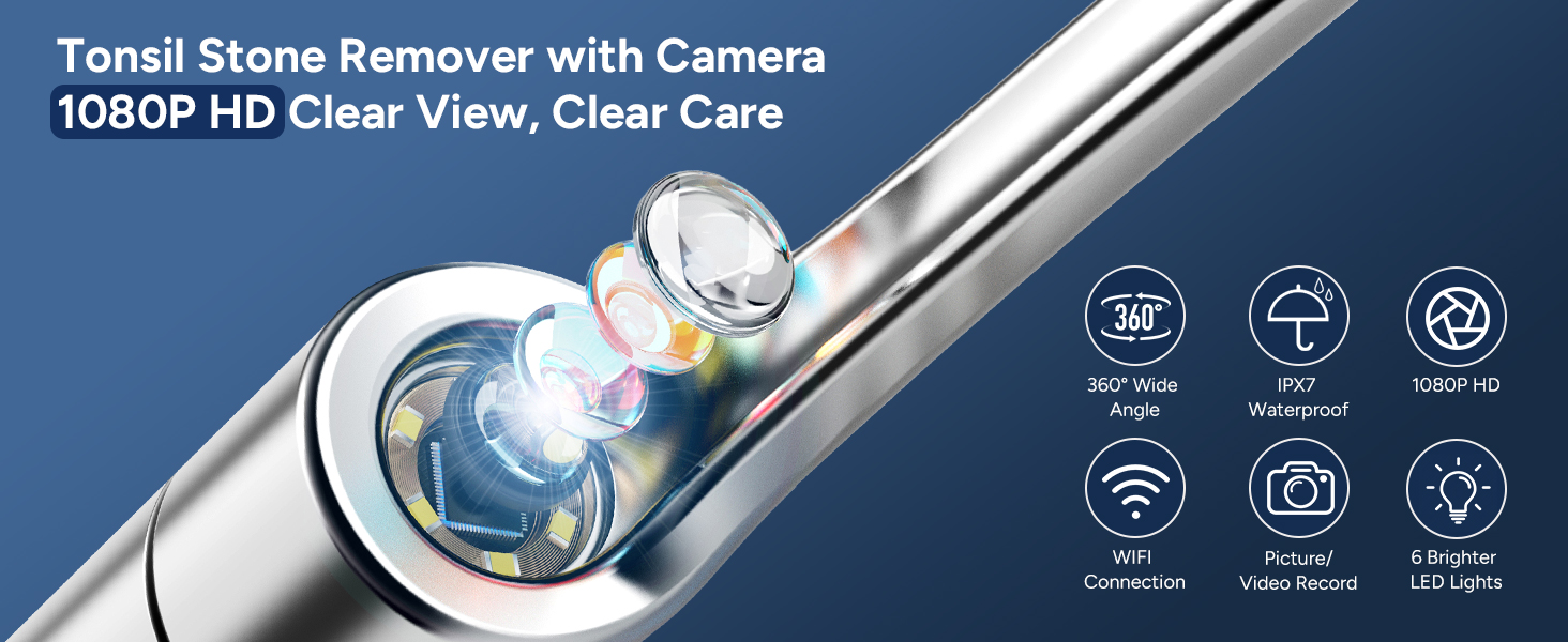 Tonsil Stone Remover with Camera