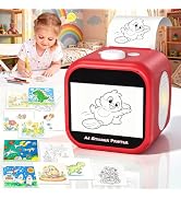 AI Voice-Powered Sticker Maker for Kids, 3.5" HD Touchscreen Mini Thermal Inkless Printer with Am...