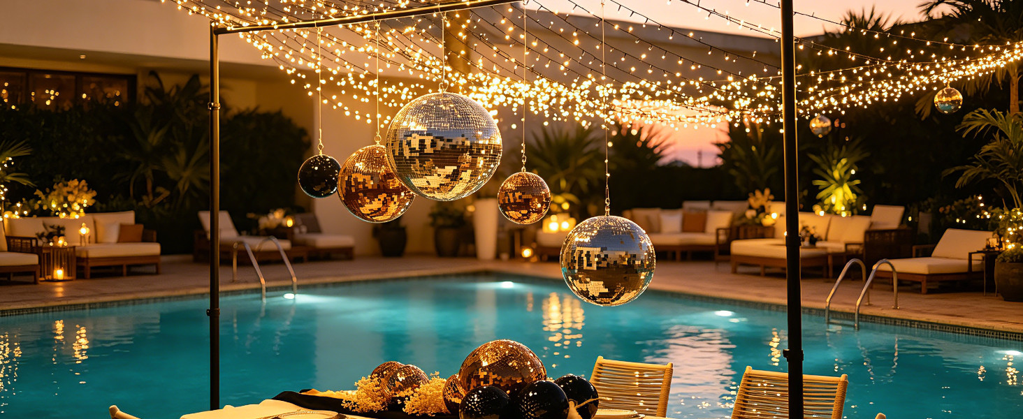 disco ball party decorations