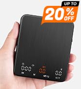 TIPRE Mini Espresso Coffee Scale with Timer &amp; Flow Rate, 2kg/0.1g Precision Digital Coffee Scale,...