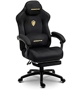 Dowinx Big and Tall Gaming Chair, Suede Fabric Game Chair with Pocket Spring Cushion, High Back G...