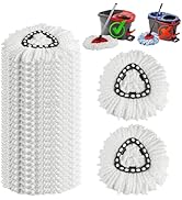 10 Pack Spin Mop Replacement Heads, 360° Microfiber Spin Mop Refills for O-Cdea EasyWrin 1-Tank S...