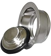 Mr. Scrappy Brushed Nickel Universal Garbage Disposal Sink Flange and Stopper, Fits Standard 3-1/...