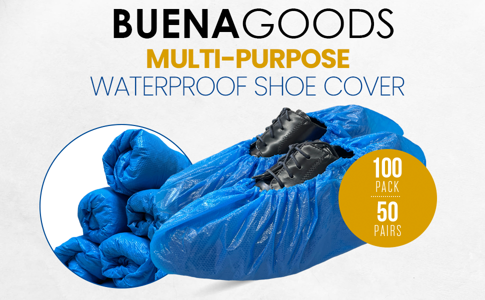 buena goods multi purpose indoor disposable waterproof shoe covers