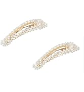 Snap Pearl Hair Clips and Barrettes - Large 3.3 Hair Accessories for Women, Girls, and Children, ...
