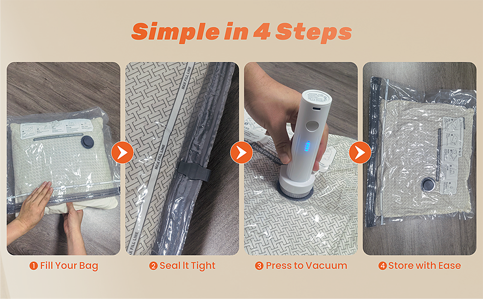 travel vacuum bags with pump