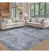 Area Rugs 8x10 Living Room Rugs: Large Modern Abstract Washable Rug with Non-Slip Backing, Non-Sh...