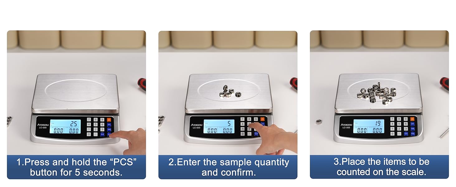 ATOGOU 110lb/50kg Large Digital Kitchen Scale