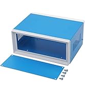 Zulkit Electronic Enclosures Blue Metal Enclosure Project Case DIY Box Junction Case Enclosure Pr...