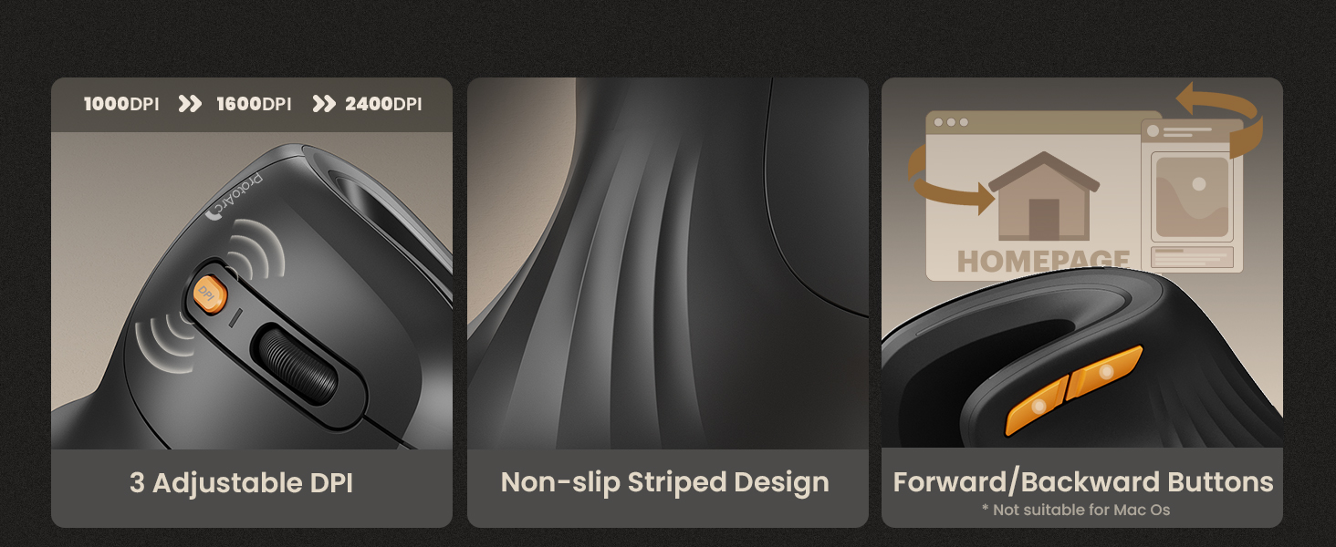 Bluetooth rechargeable vertical mouse