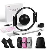 Pilates kit for Women Home Workout, Pilates Equipment Ring and Ball Set with 3 Fabric Resistance ...