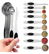 Measuring Spoons,Magnetic Measuring Spoons Set,304 Stainless Steel 8 Single Side Measuring Spoons...