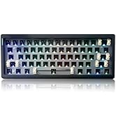 ZUOYA GMK61 60% Mechanical Keyboard Kit,Triple Mode BT5.0/ Wired/2.4GHz Wireless Gaming Keyboard ...