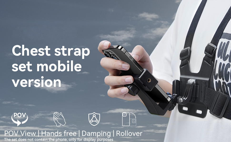 Chest Strap Mount for Action Camera Universal Phone Chest Belt Strap Harness Mount