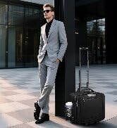 Ytonet Rolling Laptop Bag, Rolling Briefcae for Men Women with Cup Holder, 17.3 Inch Water Resist...