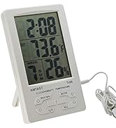 Indoor Outdoor Thermometer Hygrometer Room Humidity Test Meter Digital Temperature Monitor Gauge ...