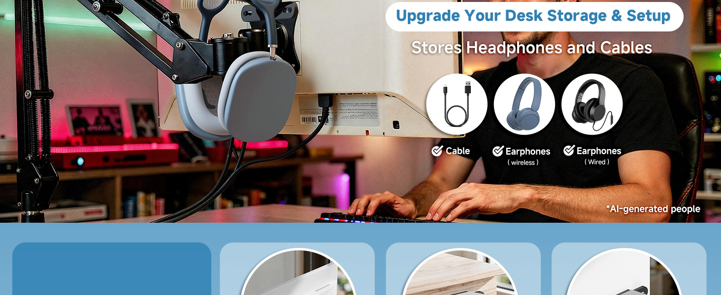vesa headphone hanger