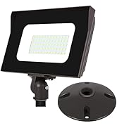 Tesoorda LED Flood Lights Outdoor, 40W LED Flood Light with Knuckle, 4400LM IP65 LED Security Lig...