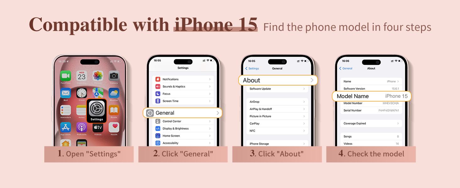 GVIEWIN Case Compatible with iPhone 15