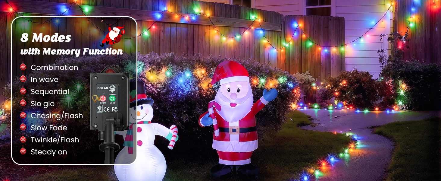 LED string lightsbrightown cool white christmas solar string lights outdoor waterproof decoration