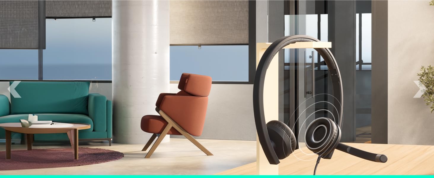Logitech H570e USB Headset with Noise-Canceling Mics and Inline Controls