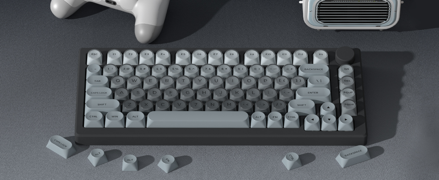 Elevate Your Desk — Matte Gradient Jelly Keycaps