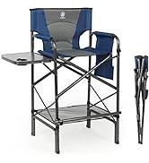 EVER ADVANCED Tall Directors Chair 30.7" Seat Height Foldable Makeup Artist Chair Bar Height with...