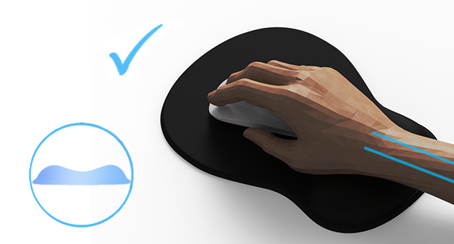 ErgoComfort Gel Wrist Rest Mouse Pad ergo different