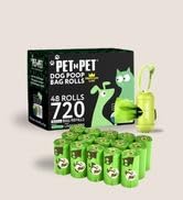 Pet N Pet 720 Counts, Unscented Dog Poop Bags Rolls, 41% Plant Based &amp; 59% PE Poop Bags For Dogs ...