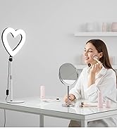 Ring Light for Desk,Heart Shape Light with Stand, 10