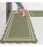 KIMODE Anti Fatigue Mats for Kitchen Floor 17"x47"+17"x29", Farmhouse Kitchen Rugs Sets of 2, Cus...