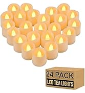 Gmnee 24Pcs Flameless Tealights Candles, 200+Hours LED Candles, Small Tea Lights Candles Battery ...