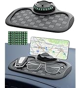 Yunvolx Multifunction Car Anti-Slip Mat Car Dashboard Mat 360° Rotating Adjustable Phone Holder w...