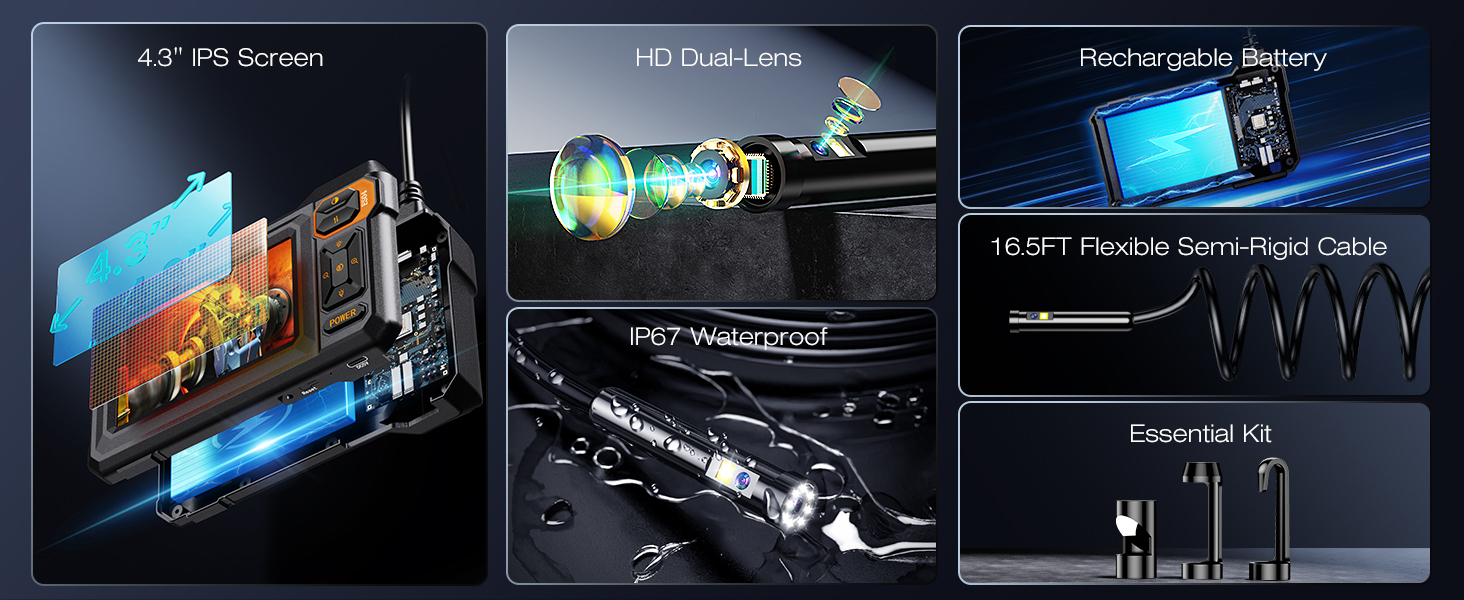 inspection camera with light