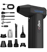 LUXTER Compressed Air Duster, 130000RPM Electric Air Duster Rechargeable, 3-Speed Settings with F...