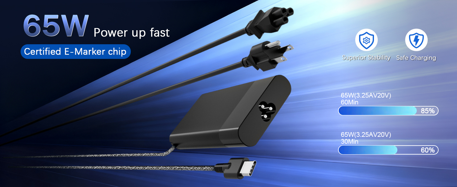 65W USB C Laptop Charger