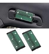 AOCISKA Bling Bling Auto Safety Door Handle Cover,Crystal Diamond Pull Gloves Pads,Rhinestone Lea...