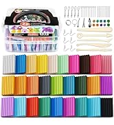 CiaraQ Polymer Clay Starter kit, Oven Bake Modeling Clay with Sculpting Tools, 28 Colors,1.7 lbs