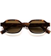 SOJOS Retro Polarized Hexagon Sunglasses for Women Men, UV400 Trendy Rectangle 70s 80s 90s Shades...