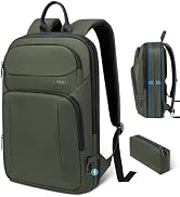 Backpack for Men Slim &amp; Expandable Travel Laptop Backpack with USB Charging Port Water Resistant ...